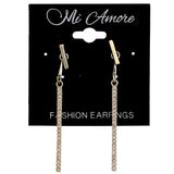 Mi Amore Dangle-Earrings Silver-Tone/White