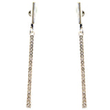 Mi Amore Dangle-Earrings Silver-Tone/White