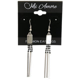Mi Amore Dangle-Earrings Silver-Tone/Black