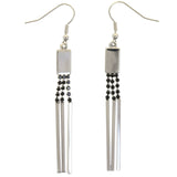 Mi Amore Dangle-Earrings Silver-Tone/Black