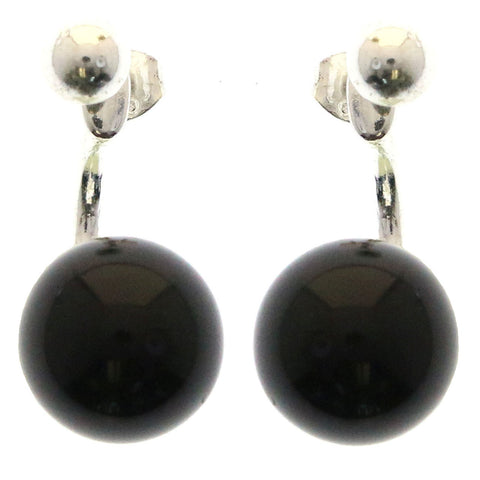 Mi Amore Drop-Dangle-Earrings Silver-Tone/Black