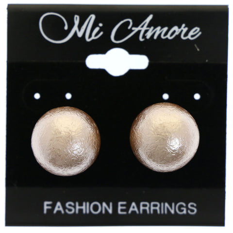 Mi Amore Reversible ballback Post-Earrings Bronze-Tone/Yellow