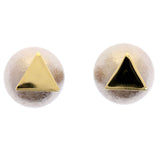 Mi Amore Reversible ballback Post-Earrings Bronze-Tone/Yellow