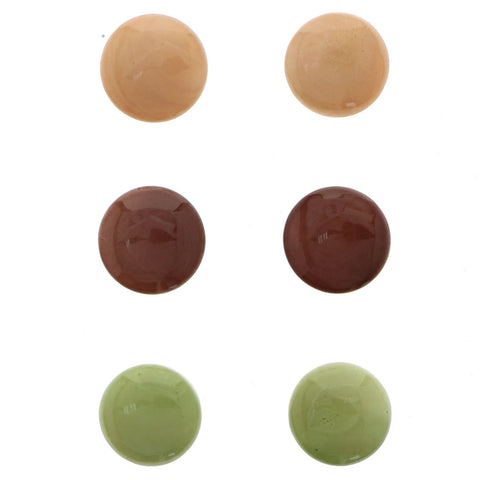 Mi Amore Nuetral-Tone Multiple-Earring-Set Gold-Tone