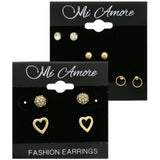 Mi Amore Multiple-Earring-Set Gold-Tone
