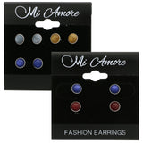 Mi Amore Multiple-Earring-Set Silver-Tone