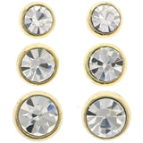 Mi Amore Multiple-Earring-Set Gold-Tone