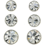 Mi Amore Multiple-Earring-Set Silver-Tone
