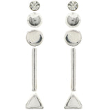 Mi Amore Multiple-Earring-Set Silver-Tone