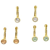 Mi Amore Multiple-Earring-Set Gold-Tone/Multicolor