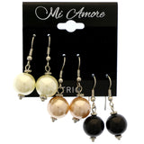 Mi Amore Multiple-Earring-Set Silver-Tone/Multicolor