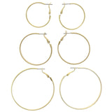 Mi Amore Antiqued Multiple-Earring-Set Gold-Tone