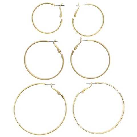 Mi Amore Antiqued Multiple-Earring-Set Gold-Tone