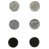 Mi Amore Sparkling Multiple-Earring-Set Silver-Tone/Gray