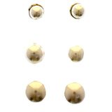Mi Amore Multiple-Earring-Set Silver-Tone/White