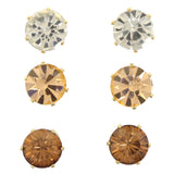 Mi Amore Multiple-Earring-Set Gold-Tone/Peach