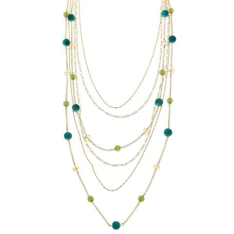 Mi Amore Layered-Necklace Gold-Tone/Multicolor