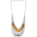 Mi Amore Statement-Necklace Silver-Tone/Brown