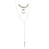 Mi Amore Adjustable Layered-Necklace Silver-Tone/Green