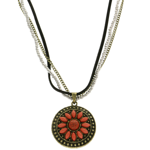 Mi Amore Adjustable Pendant-Necklace Multicolor