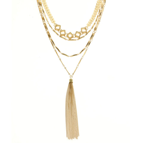 Mi Amore Adjustable Layered-Necklace Gold-Tone