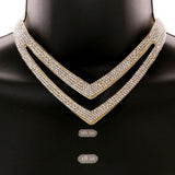 Mi Amore Adjustable Collar-Necklace Gold-Tone