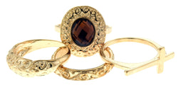 Gold-Tone 4 Piece Mutliple Ring Set