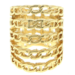Mi Amore Sized-Ring Gold-Tone Size 7.00
