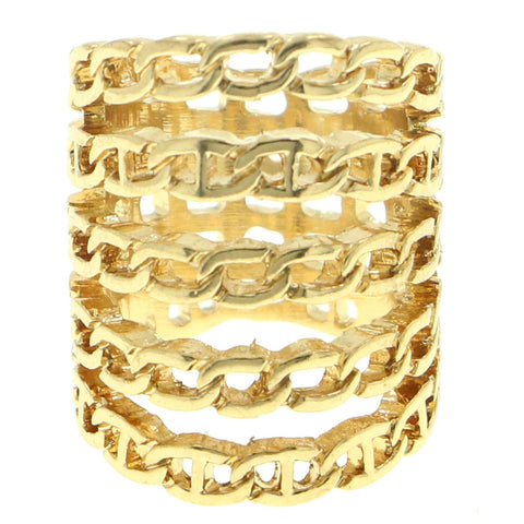 Mi Amore Sized-Ring Gold-Tone Size 7.00