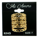 Mi Amore Sized-Ring Gold-Tone Size 7.00