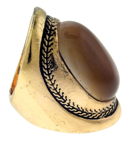 Gold-Tone Cat's Eye Ring - Mi Amore