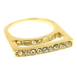 Mi Amore Sized-Ring Gold-Tone Size 8.00