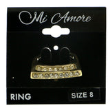 Mi Amore Sized-Ring Gold-Tone Size 8.00
