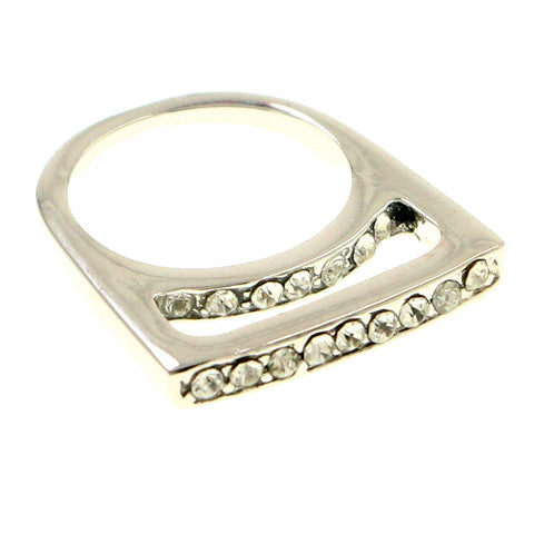 Mi Amore Sized-Ring Silver-Tone Size 8.00