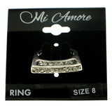 Mi Amore Sized-Ring Silver-Tone Size 8.00