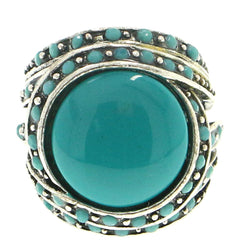 Mi Amore Sized-Ring Silver-Tone/Blue Size 8.00