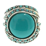 Mi Amore Sized-Ring Silver-Tone/Blue Size 8.00