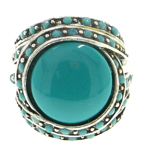 Mi Amore Sized-Ring Silver-Tone/Blue Size 8.00