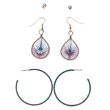 Mi Amore Multiple-Earrings-Set Blue/Purple