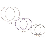 Mi Amore Multiple-Earrings-Set Silver-Tone/Purple