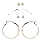 Mi Amore Multiple-Earrings-Set Silver-Tone