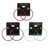 Mi Amore Multiple-Earrings-Set Pink/Blue
